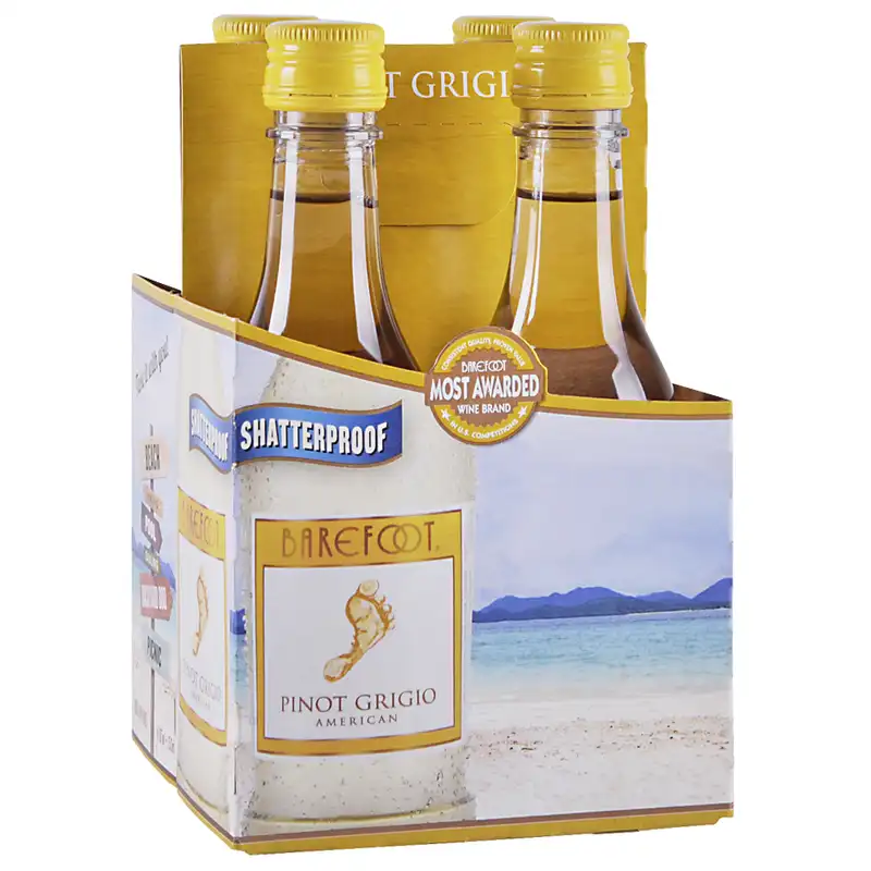 Barefoot Cellars Pinot Grigio White Wine - 4pk/187ml Bottles