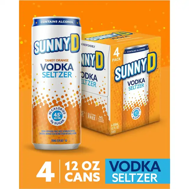 Sunny D Vodka Seltzer 4 Pack 12oz Cans