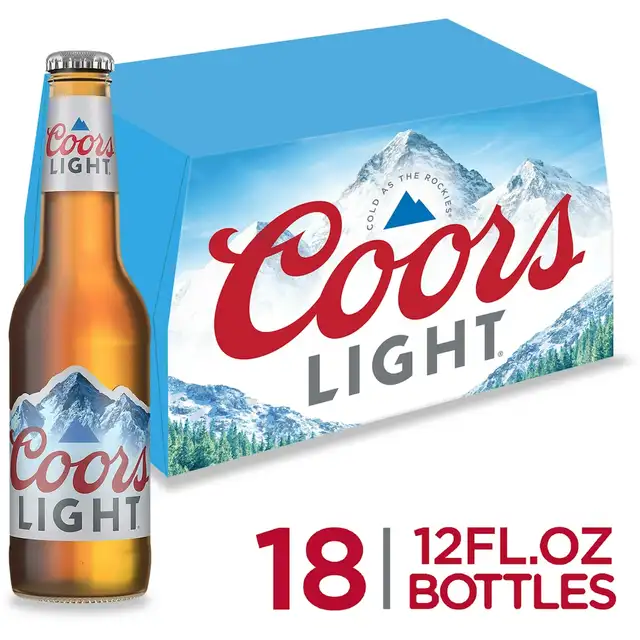 Coors Light Lager Beer, 18 Pack, 12 Fl. Oz. Bottles, 4.2% Abv