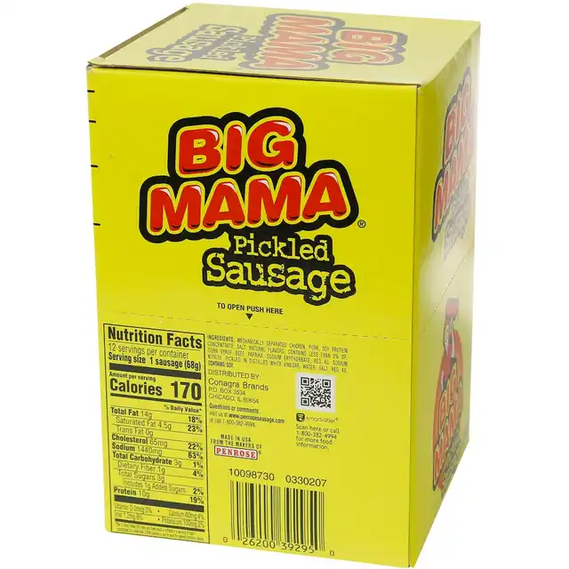 Penrose Pickled Sausage, Big Mama, 2.4 Ounce