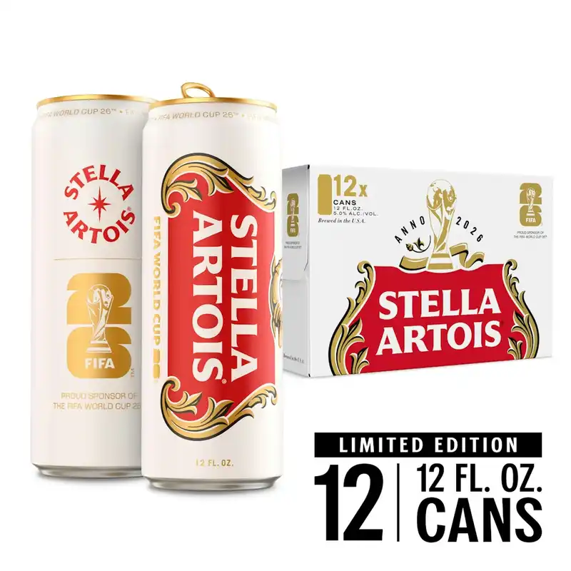 Stella Artois Premium Lager Beer 12-12 Fl Oz Cans