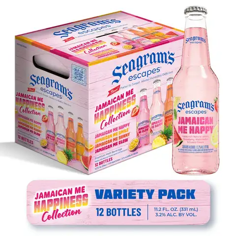 Seagram's Escapes Malt Beverage, Premium, Assorted Italian Ice, Variety Pack