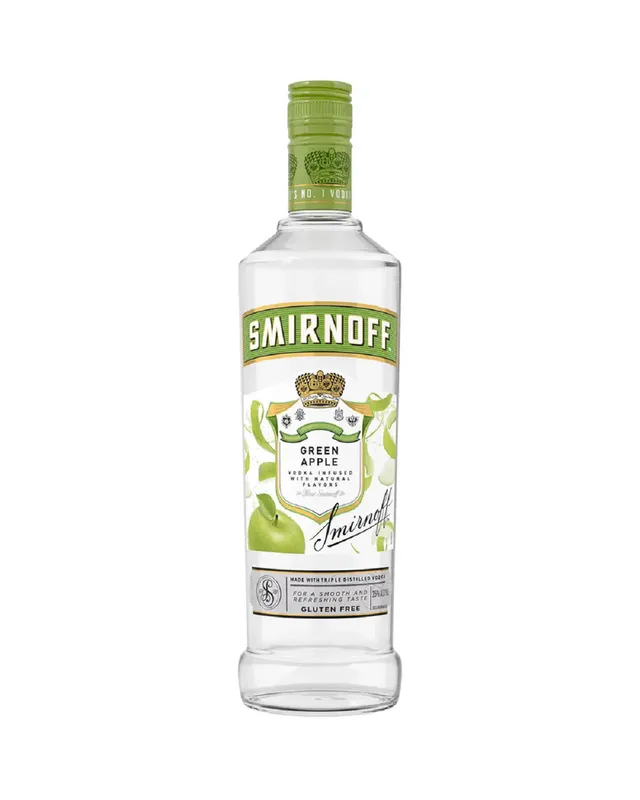Smirnoff Green Apple Flavored Vodka - 750ml Bottle