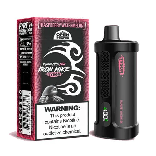 Tyson 2.0 Iron Mike 15000 Hits Raspberry Watermelon Disposable Vape