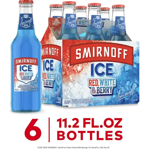 Smirnoff Ice Red, White, & Berry 6 Pack Bottles