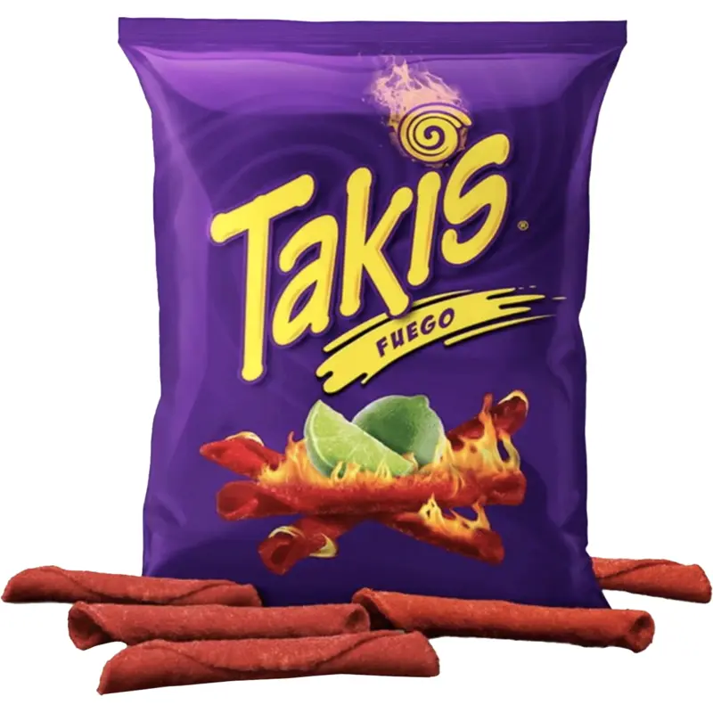 Takis Fuego Hot Chili Pepper & Lime Rolled Tortilla Chips