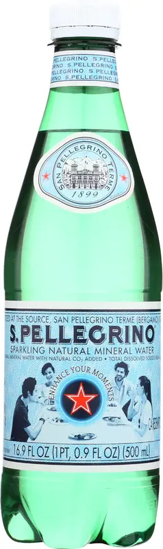 San Pellegrino S.Pellegrino Sparkling Natural Mineral Water, 16.9 Fl Oz. Plastic Bottle