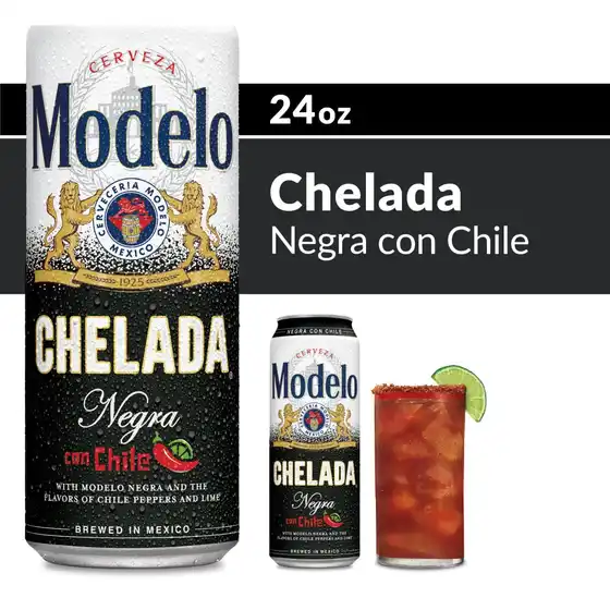 Modelo Chelada Negra Con Chile Can 24oz
