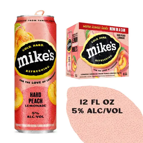Mike's Hard Peach Lemonade - 6pk/12 Fl Oz Cans