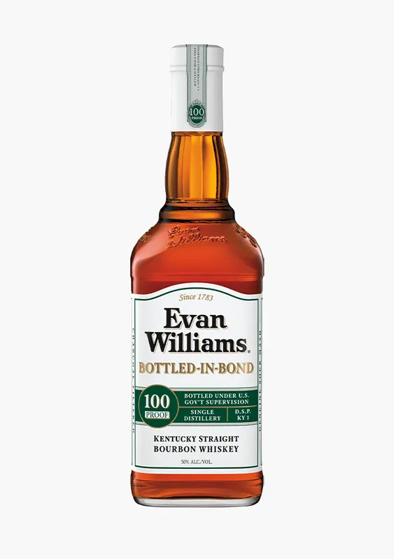 Evan Williams White Label Bottled In Bond Kentucky Straight Bourbon Whiskey 750ml