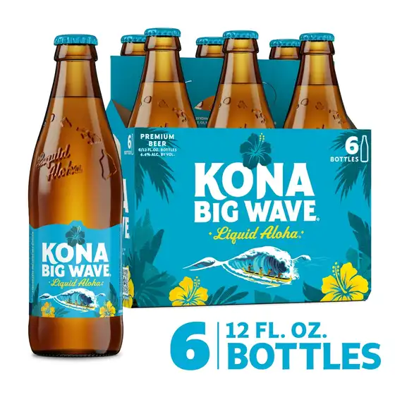 Kona Brewing Co Beer, Golden Ale, Big Wave