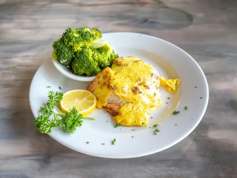 Salmon Stuffed with Crab Imperial