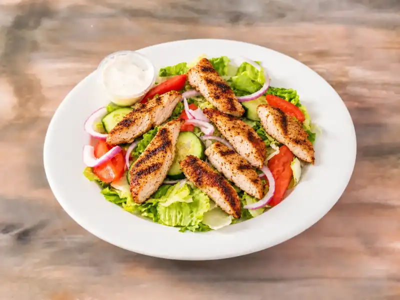 Grilled Chicken Over Garden Salad