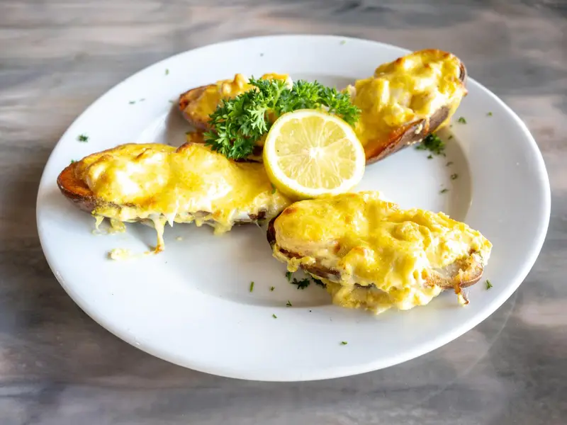 Potato Skins with Melted Cheese
